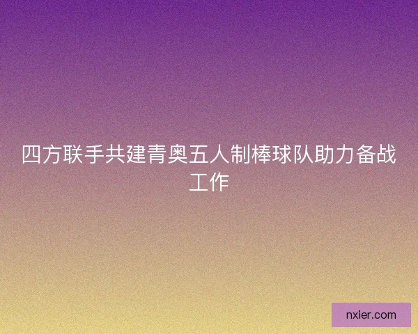 四方联手共建青奥五人制棒球队助力备战工作